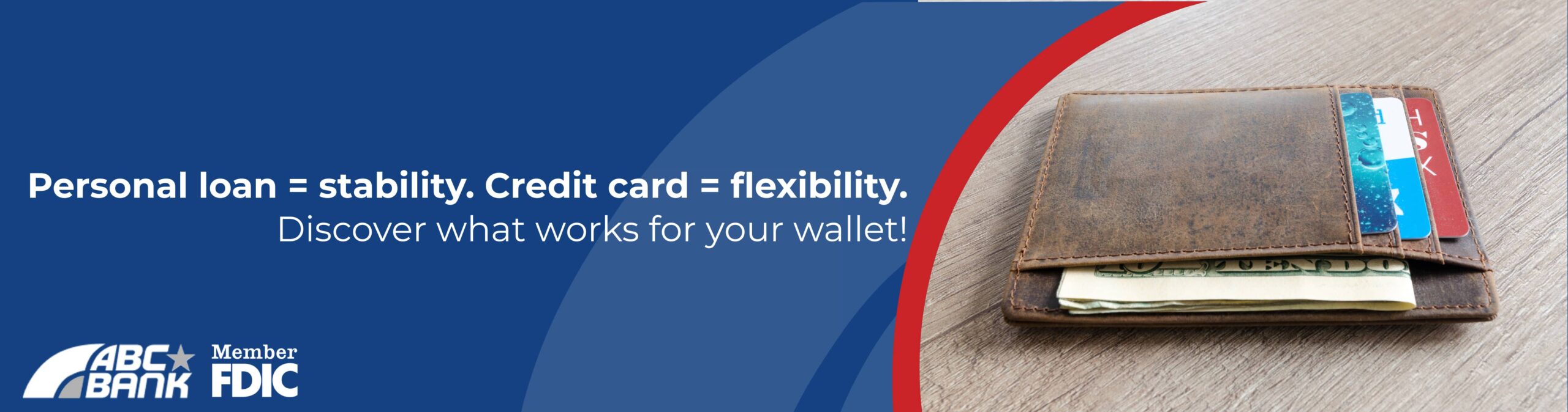 wallet with cash and credit cards